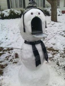 mailbox snowman