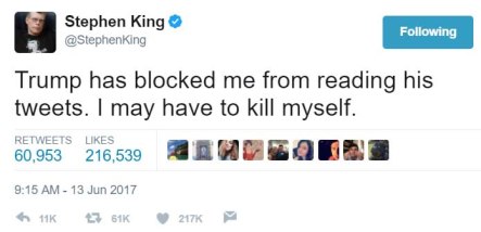 King tweet